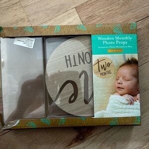 Wooden monthly photo props